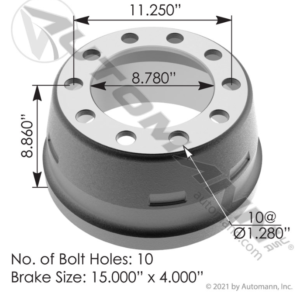 BRAKE DRUM 15.000IN X 4.000IN