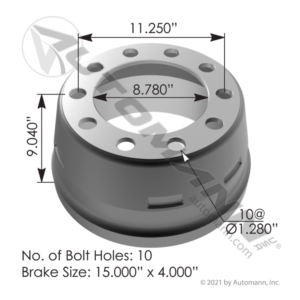 BRAKE DRUM 15.000in X 4.000in