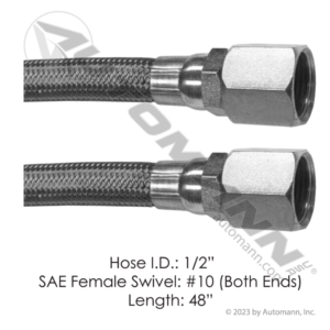 DISCHARGE HOSE 2 FEM SAE SWIVEL 48IN