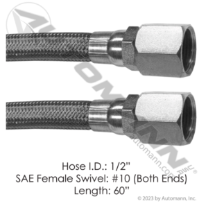 DISCHARGE HOSE 2 FEM SAE SWIVEL 60IN