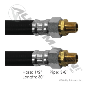 AIR HOSE ASSY 1/2in 3/8in SWIVELS-30in L