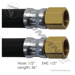 AIR HOSE ASSY 1/2IN 1/2IN SAE SWL-36IN L