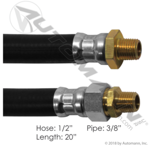 AIR HOSE ASSY 1/2IDX3/8NPTX20IN