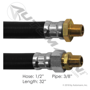 AIR HOSE ASSY 1/2IDX3/8NPTX32IN