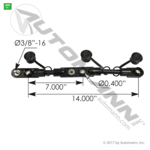 CABLE OVERMOLDED HARNESS 2/0 14IN BLACK