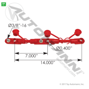 CABLE OVERMOLDED HARNESS 2/0 14IN RED