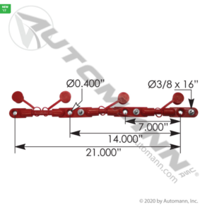 CABLE OVERMOLDED HARNESS 2/0 21IN RED