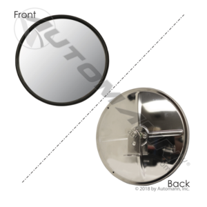 CONVEX MIRROR WITH L BRACKET 8.5in S. STEEL