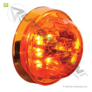 MARKER LIGHT LED 2-1/2in PC AMBER