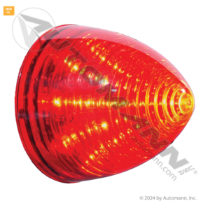 MARKER LIGHT LED 2-1/2in BEEHIVE RED