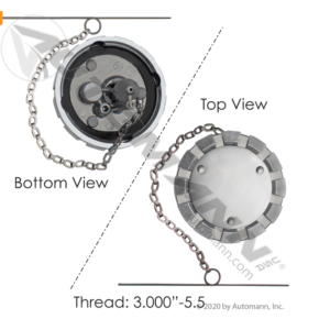 KENWORTH FUEL CAP 3in-5.5 TPI SPECIAL