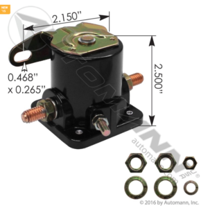 STARTER SOLENOID 3 TERMINAL 85A 12V