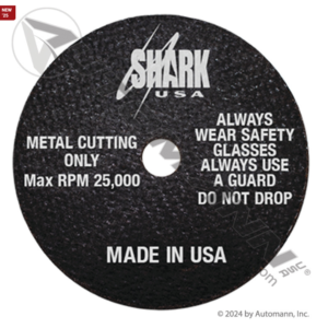 SHARK CUT-OFF WHEELS 3INX1/16INX3/8IN 54 GRIT - 10PK