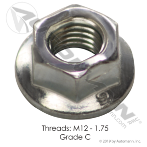 FLANGED LOCK NUT 12MM-1.75