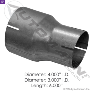 EXHAUST ADAPTER 4IN ID X 3IN ID ALZ