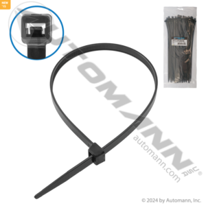 NYLON ZIP TIES 14IN LENGTH BLACK 100PCS